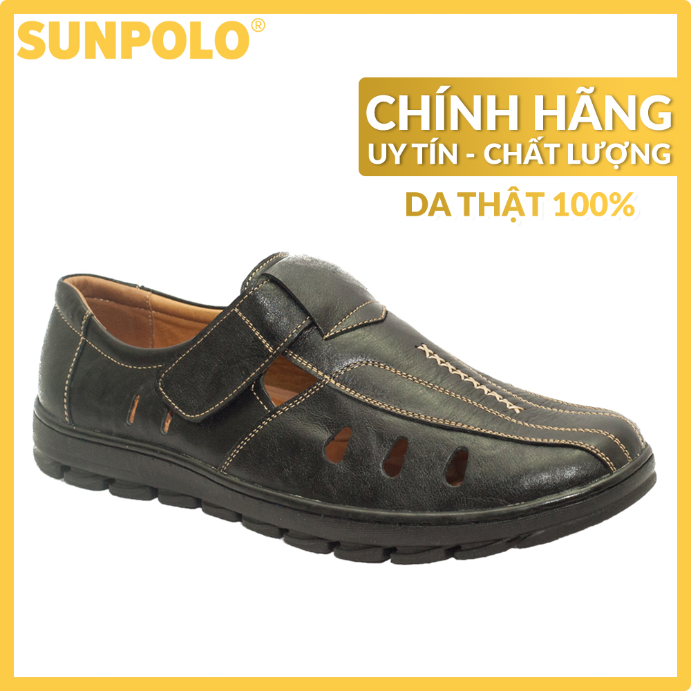 Giày Rọ Nam Da Bò SUNPOLO STA678 (Đen, Nâu)