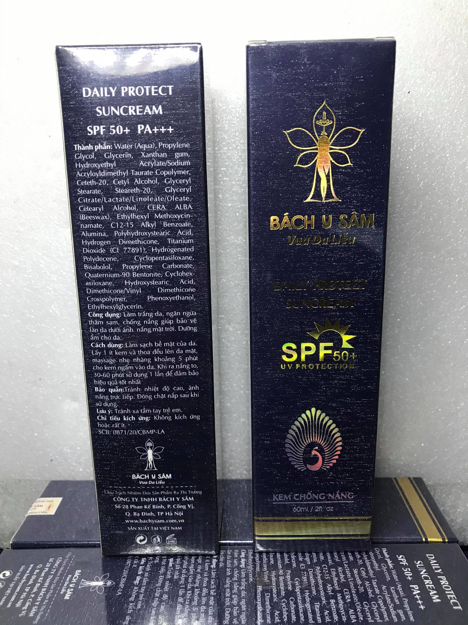 [Sẵn hàng] Kem chống nắng Bách Y Sâm SPF 50+ 60ml