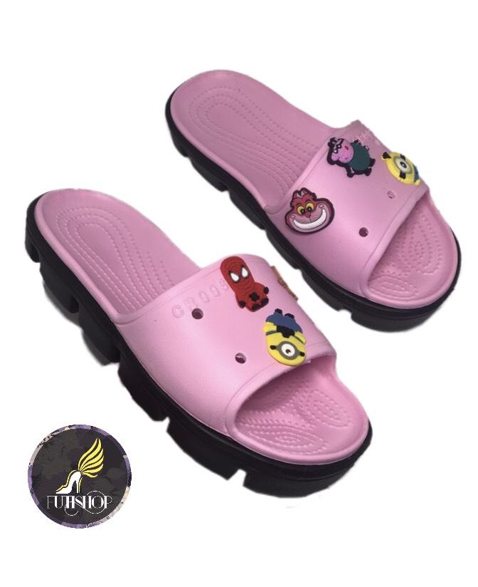 Dép Cro quai ngang tặng 4 sticker ngẫu nhiên
