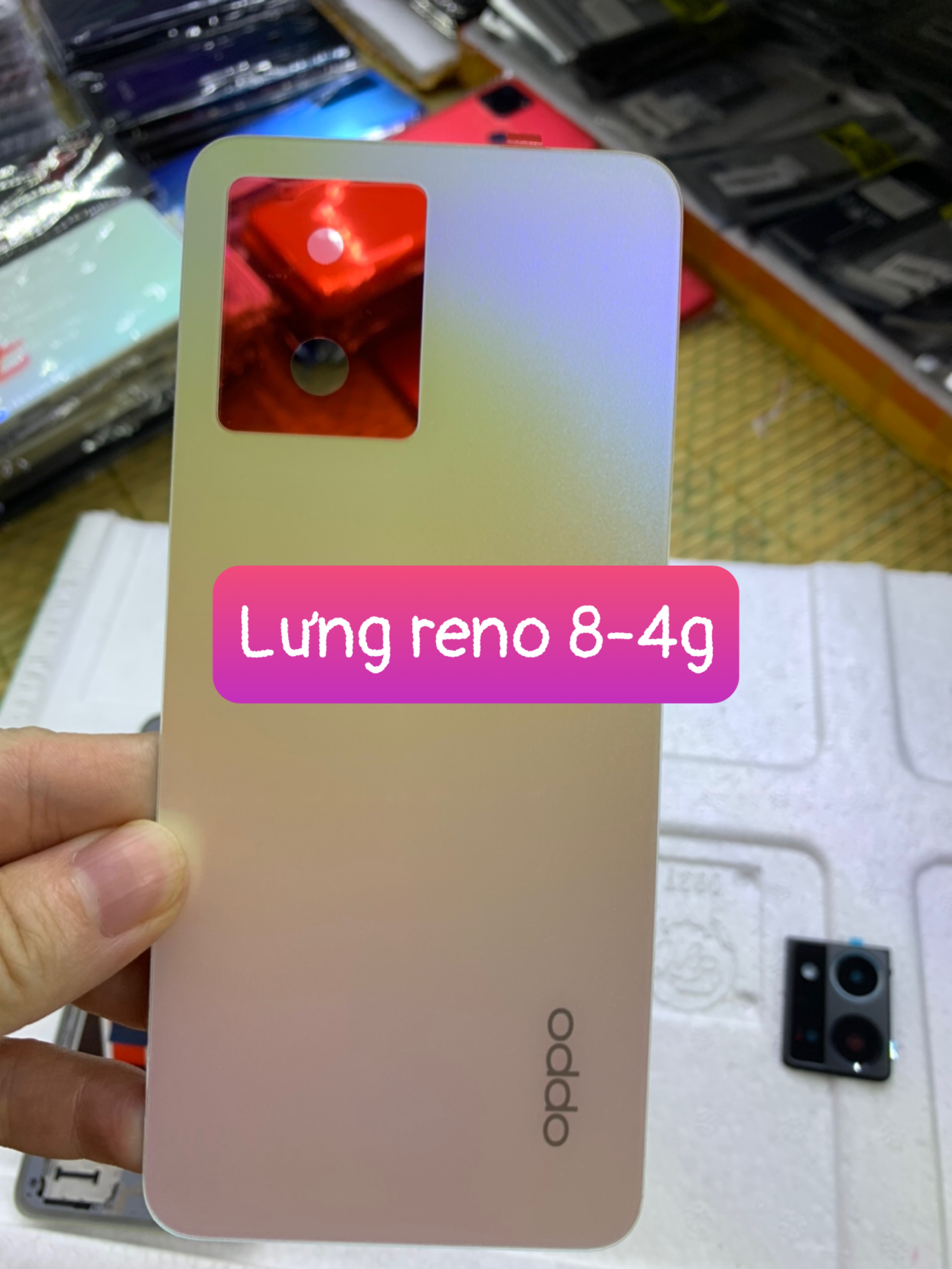 Bộ xương vỏ điện thoại oppo reno 8-4g-bộ vỏ mới về có khung viền/lưng bán lẻ