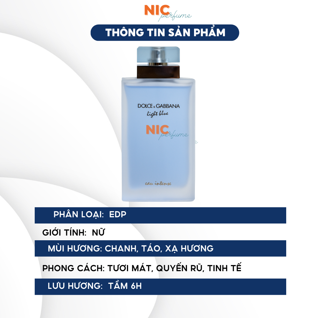 Nước hoa chiết DG Light blue intense 10ml