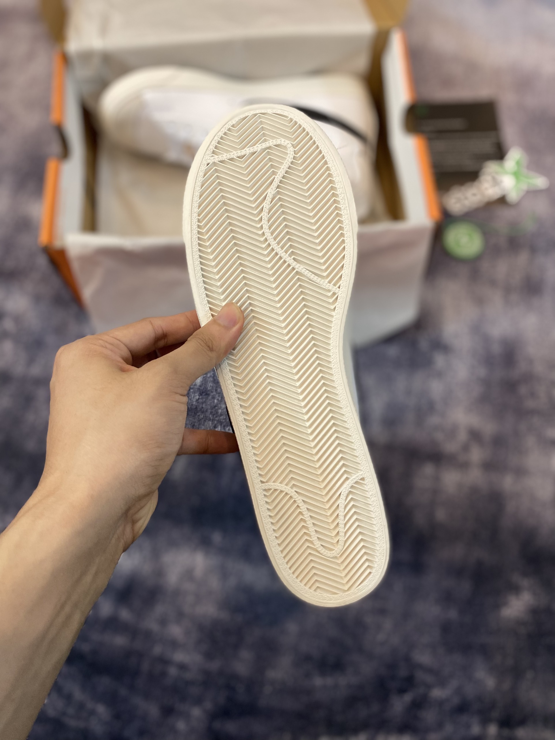 [MyGsneaker] Giày Blazer cổ cao màu trắng bản tiêu chuẩn