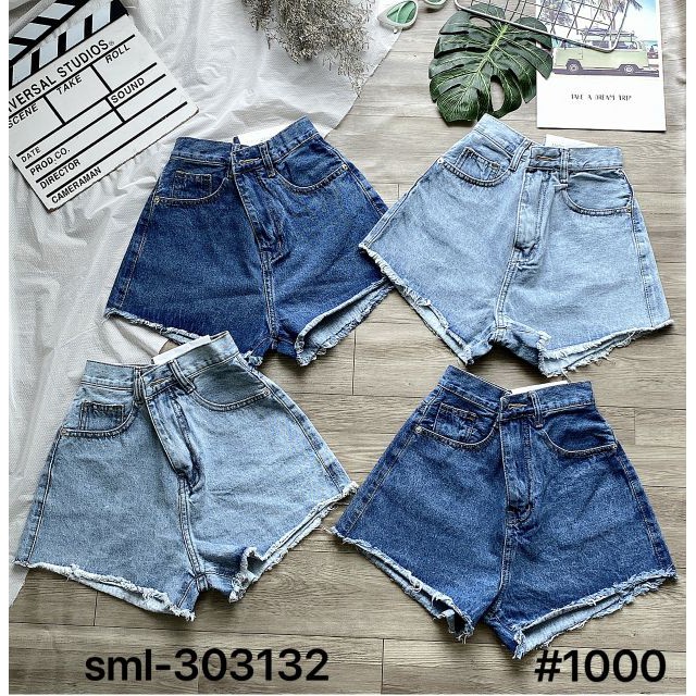 Quần Short Jeans Nữ Trơn Có Size Lớn