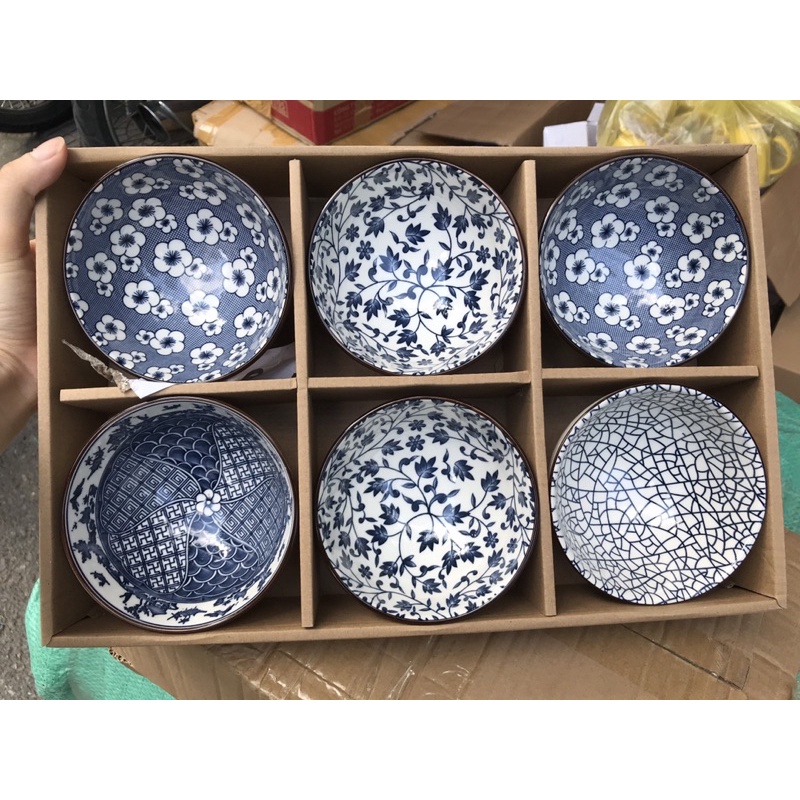 BỘ 6 BÁT CƠM MEN LAM CỰC SỊN