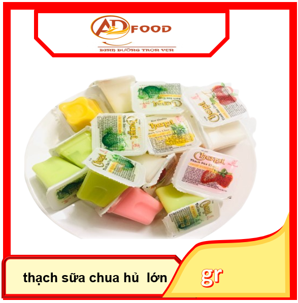 Gói 100gr thạch sữa chua hủ lớn
