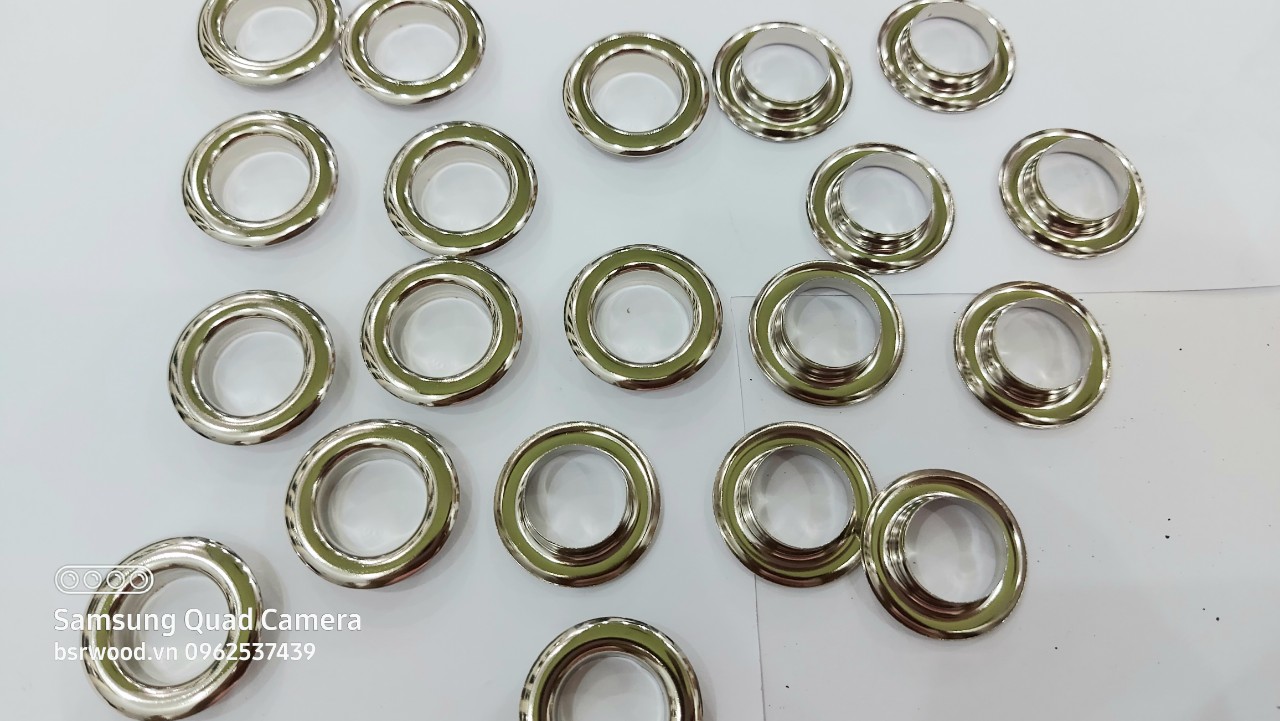 Khoen ore 16mm Khoen 16 ly Inox sáng bóng Màu bạc Bịch 20 cái Khuy mắt cáo bấm vải Phụ liệu may mặc cao cấp
