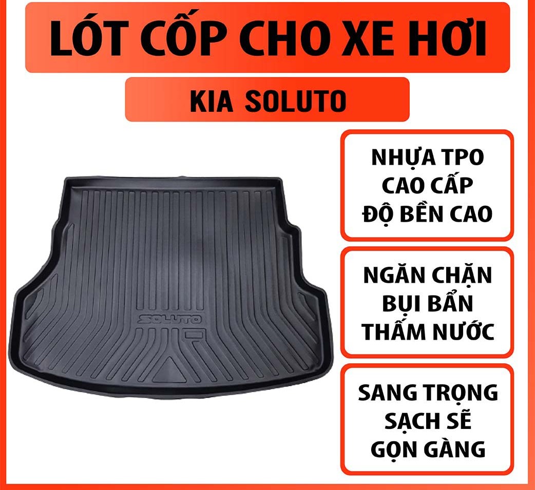 Lót cốp nhựa cho xe kia soluto