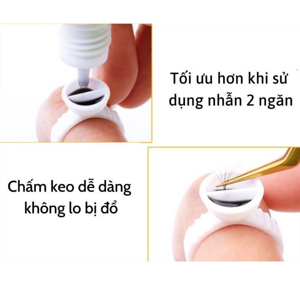 Nhẫn đựng keo nối mi ( bịch 100 nhẫn)