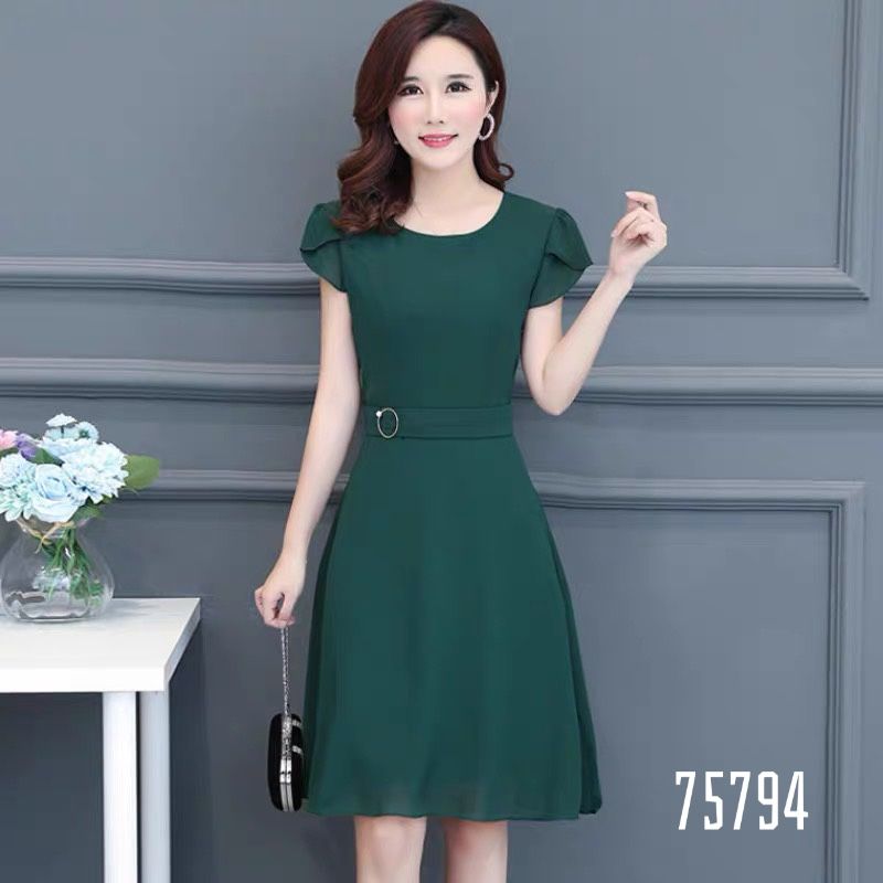 ĐẦM XÒE DỰ TIỆC EO ĐÍNH PHỤ KIỆN DUYÊN DÁNG ĐỦ SIZE TỪ 40-70