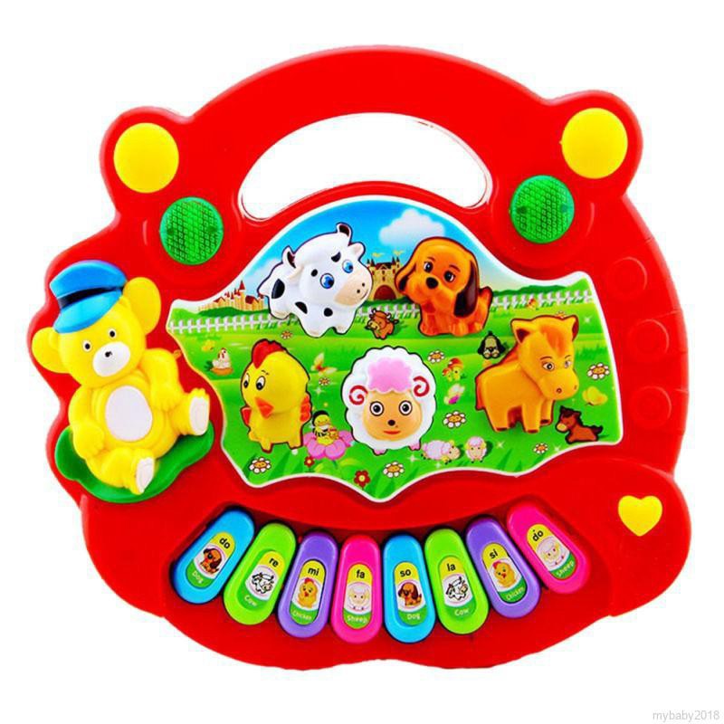 [HCMC] cute light animal piano toy for kids (without battery)