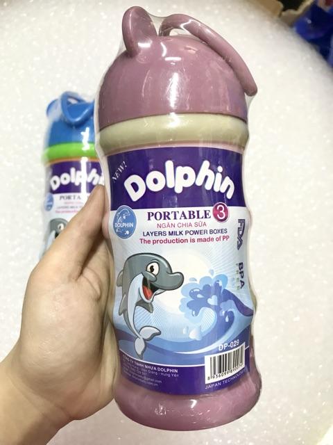Chia sữa dolphin 3 tầng có nắp