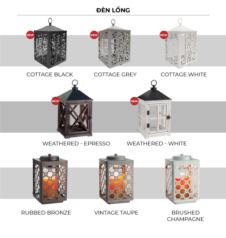 Đèn Lồng Gỗ Đốt Nến Yankee Candle - Weathered White