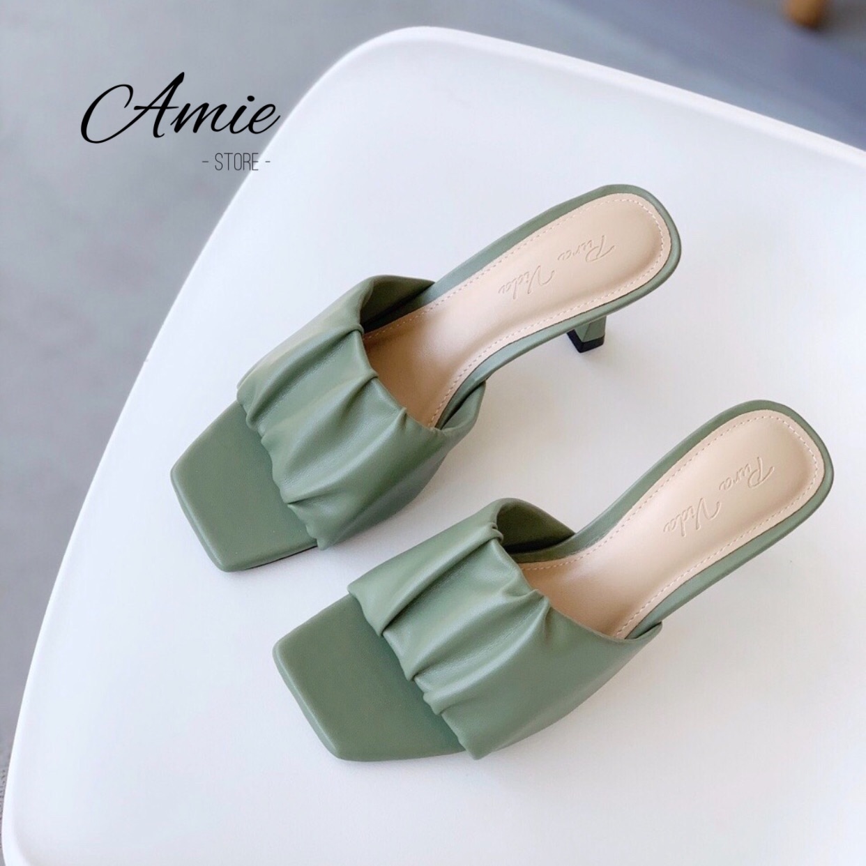 Guốc Quai Nhún Gót Nhọn