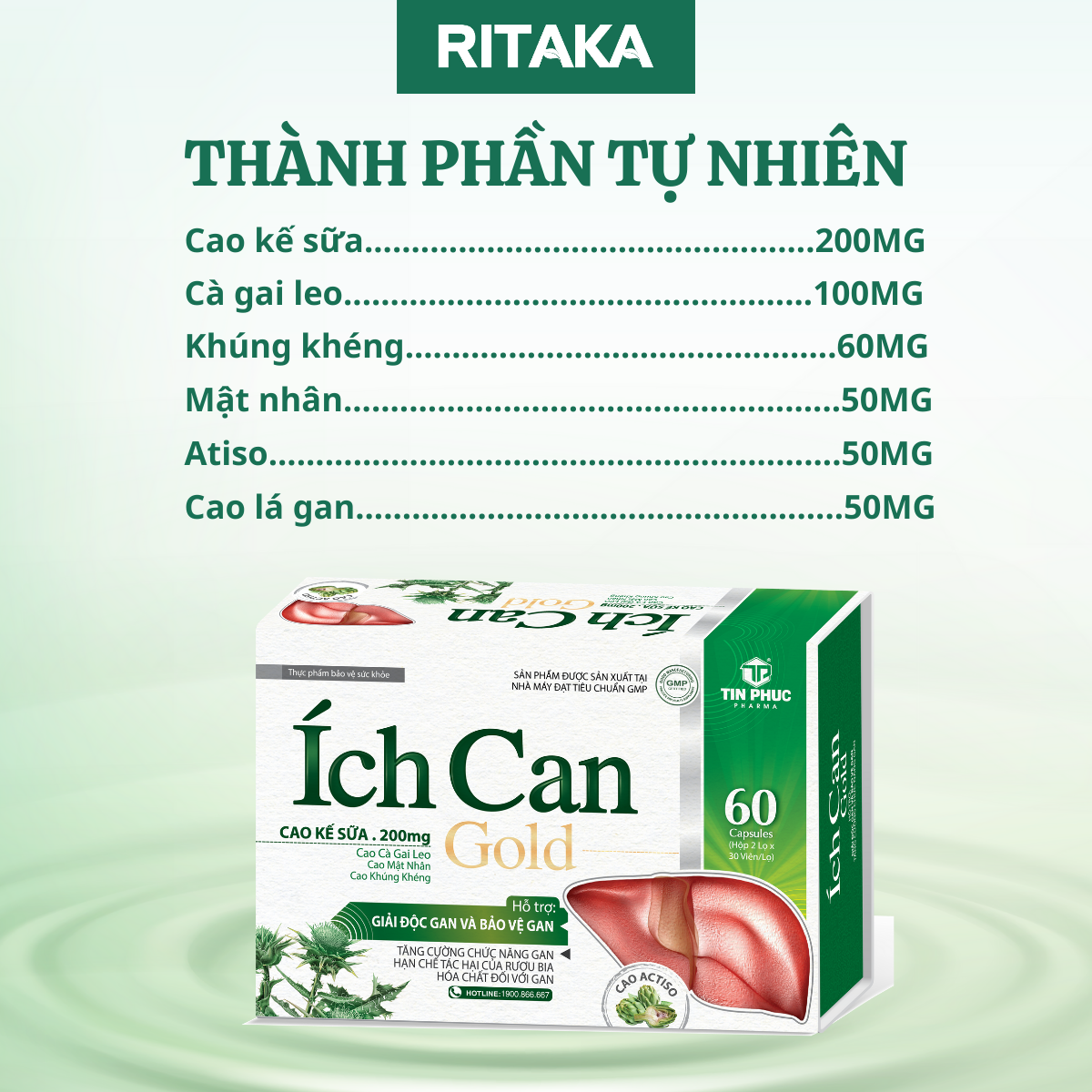 ÍCH CAN - Hỗ trợ giải độc và mát gan