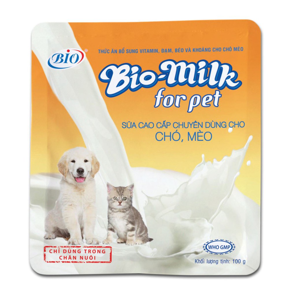 Sữa bột Bio-milk dành cho chó mèo gói 100gram