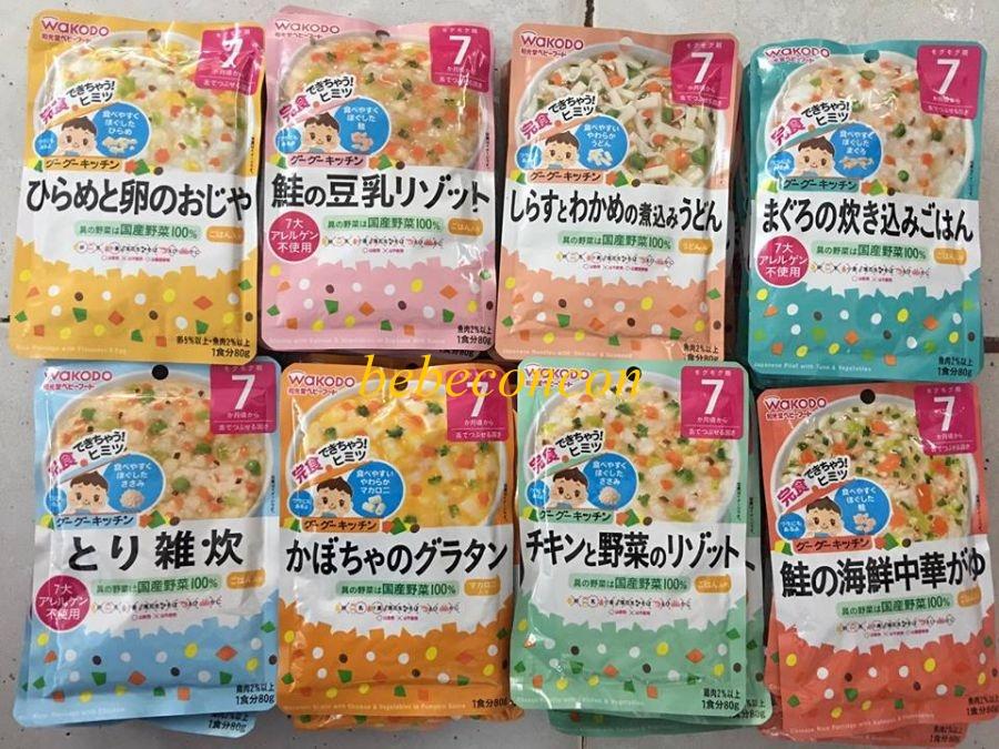Cháo Wakodo vị cá cơm, đậu hũ 80g (12 tháng)