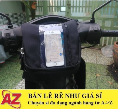 Túi Treo Đầu Ghi Đông Xe Máy Chiều Dọc Xem Google Map, Chứa Đồ, Chạy Grab