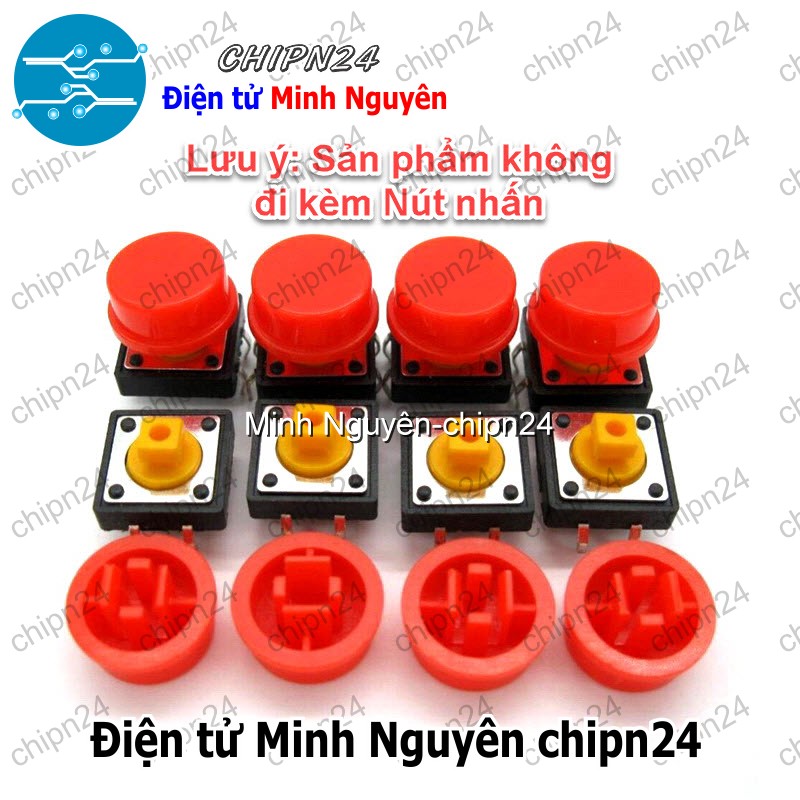 [10 cái] (F68) Nắp chụp nút nhấn 12x12 B3F-4055 (Đỏ/Vàng/Xanh Lá/ Xanh Dương/Trắng/Đen/Xám) - [Chọn Loại] - HHH.00134