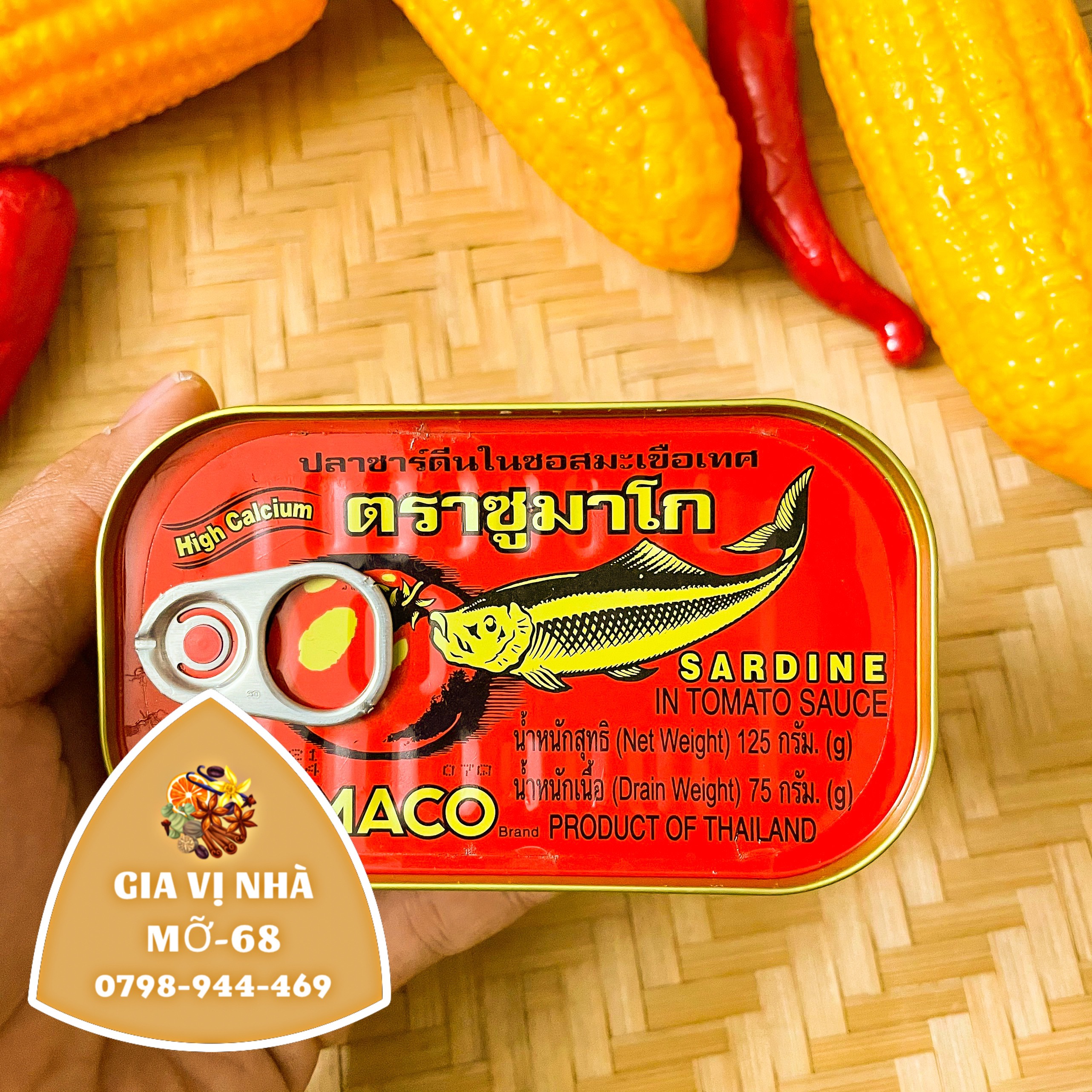 CÁ MÒI SUMACO THÁI LAN - HỘP 125GR