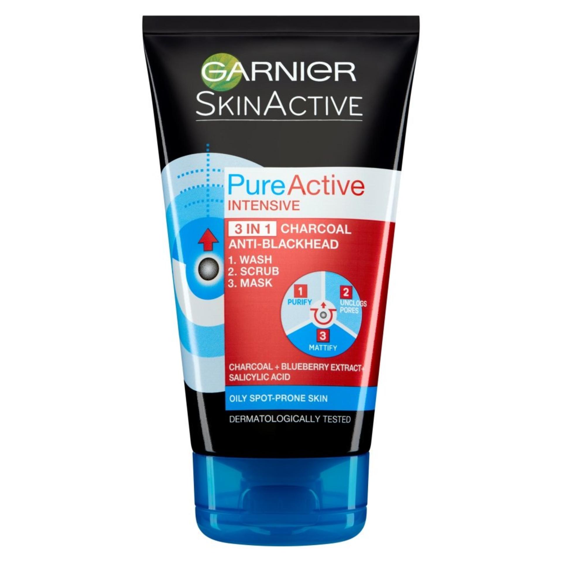 Sữa rửa mặt Garnier SkinActive 3 in 1 ngăn ngừa mụn đầu đen