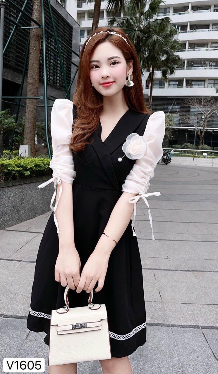 Đầm nữ , đầm xòe umi dự tiệc nữ siêu xinh - tôn dáng