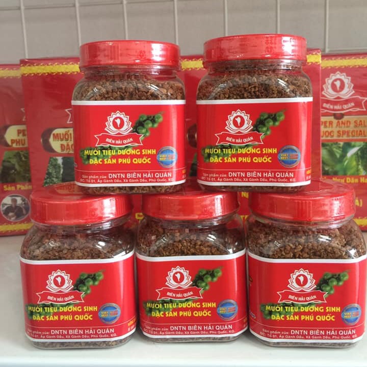 5 hũ muối tiêu dưỡng sinh(hồng tiêu)Phú Quốc 100g