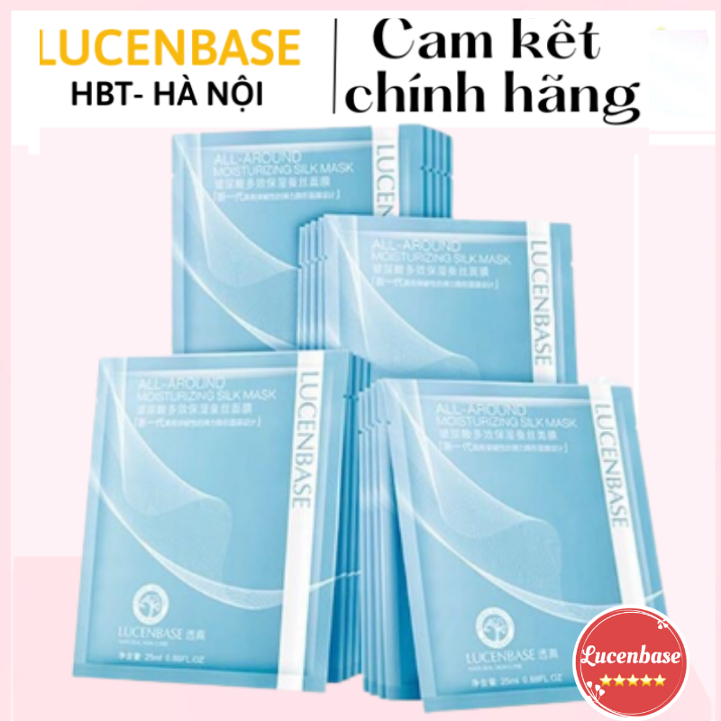 Hộp 10 miếng mặt nạ lụa cấp ẩm,lucenbase chính hãng,20ml