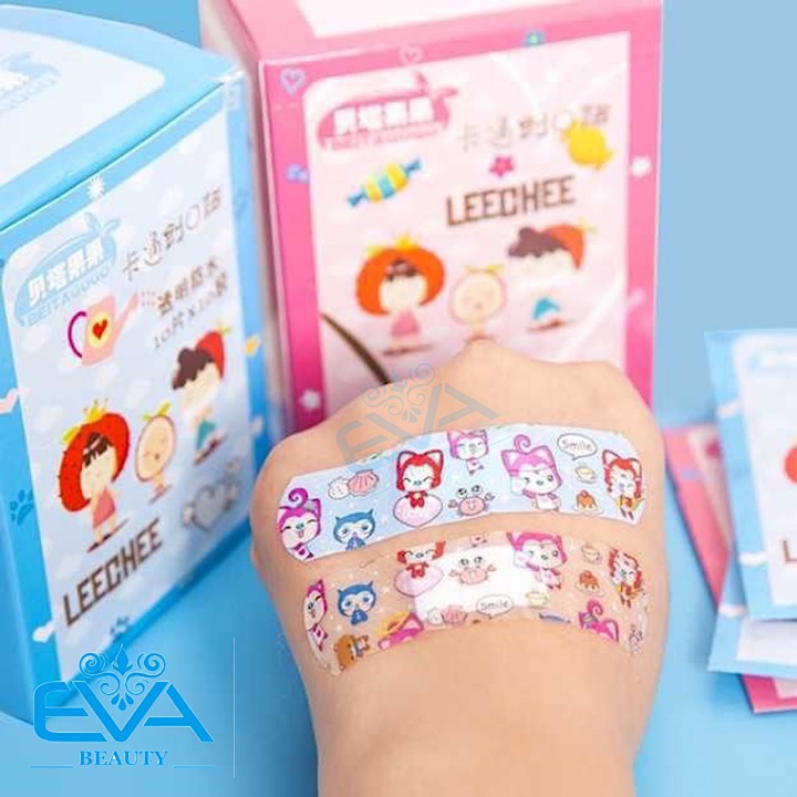 [HCM]Combo 20 Miếng Băng Keo Cá Nhân Hoạ Tiết Hoạt Hình Trong Suốt Và Màu Cute Bandages