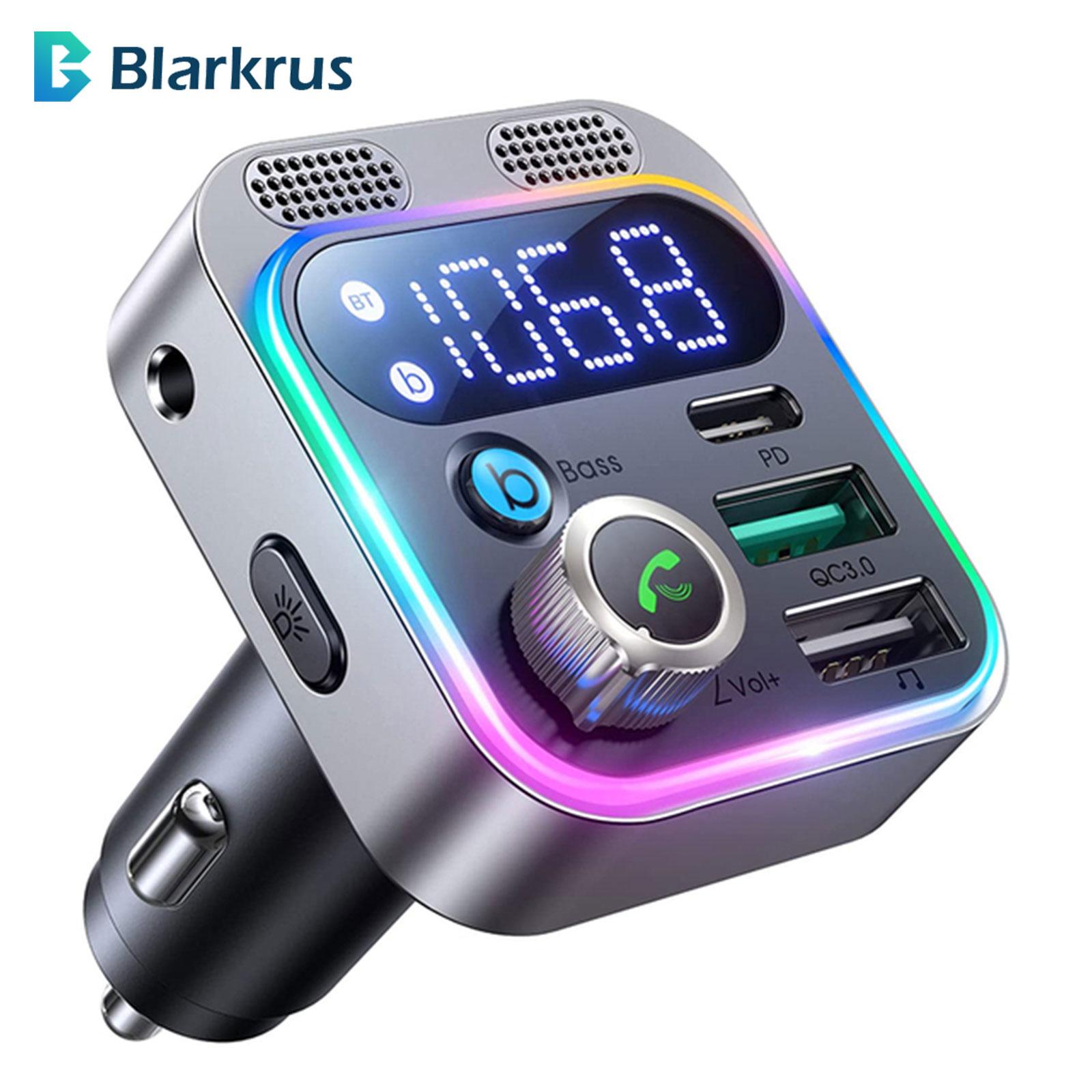 Car Fast Charging Clear Call 48W Dual MicroPhone Bluetooth Car Charger  Phone Mobile Transmitter I7Q6 