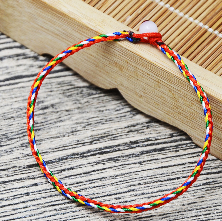 Combo 2 Vòng chỉ đỏ may mắn bện nhiều mầu
