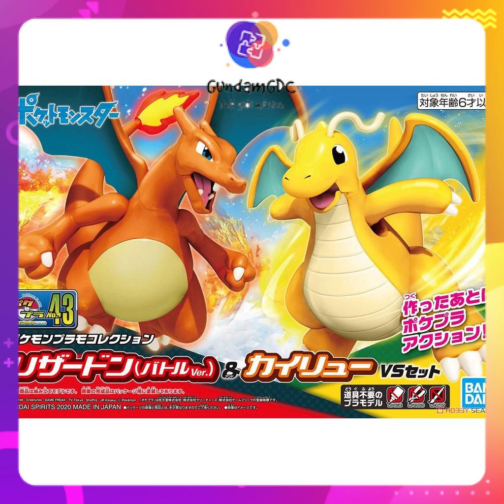 Mô hình lắp ráp pokemon 43 select series charizard battle ver & dragonite vs set bandai 4573102602701