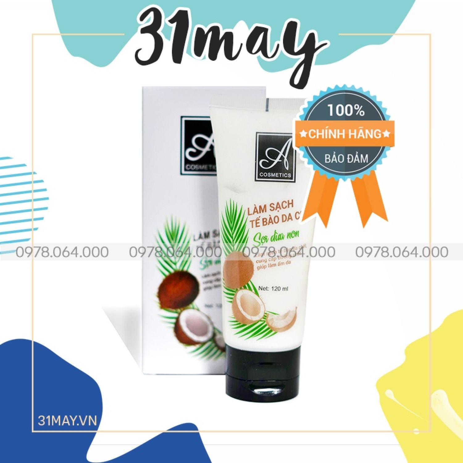 Tẩy da chết sợi dừa non a cosmetics phương anh