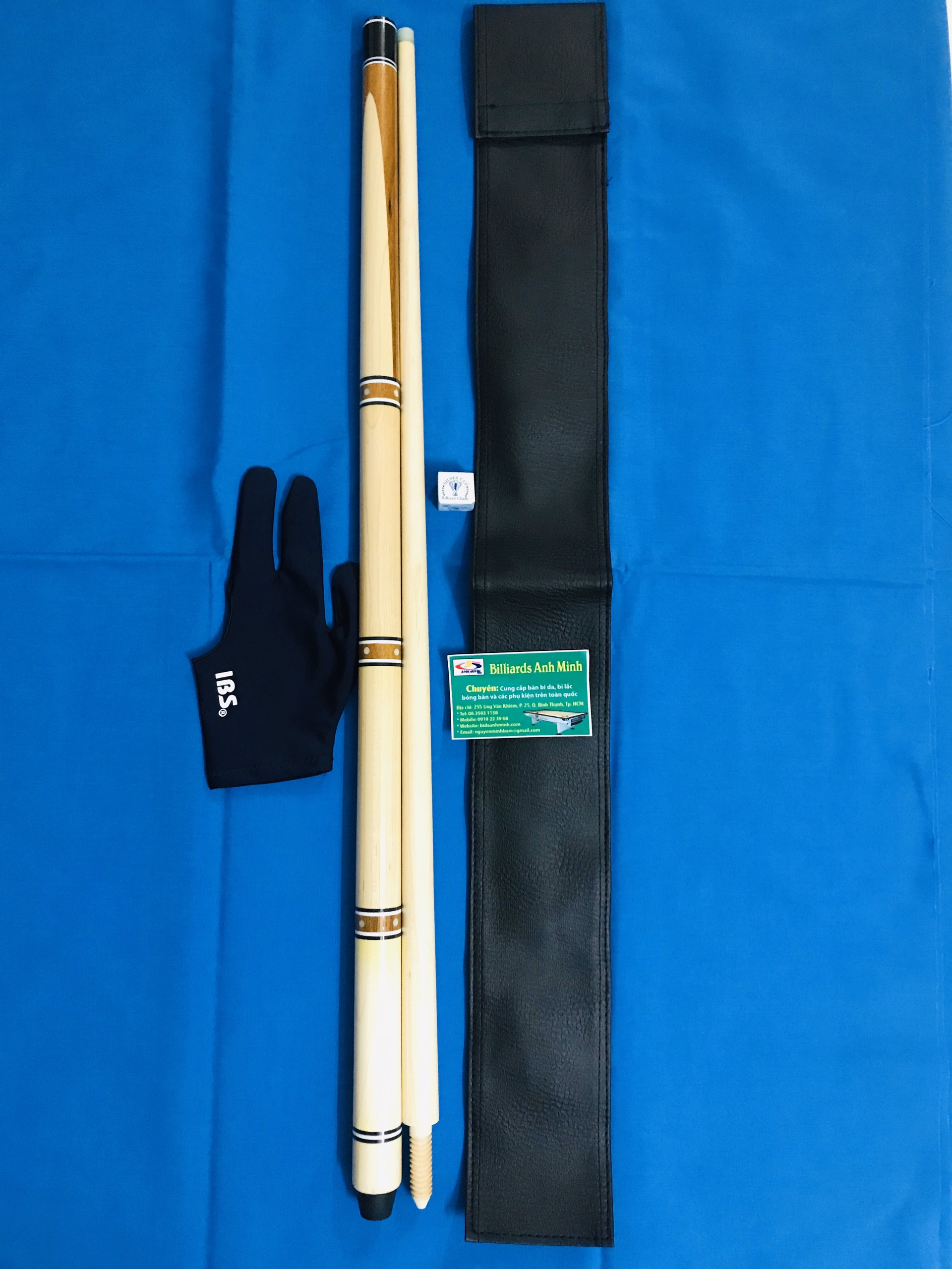 Cơ bida líp (libre) ren gỗ tặng kèm combo