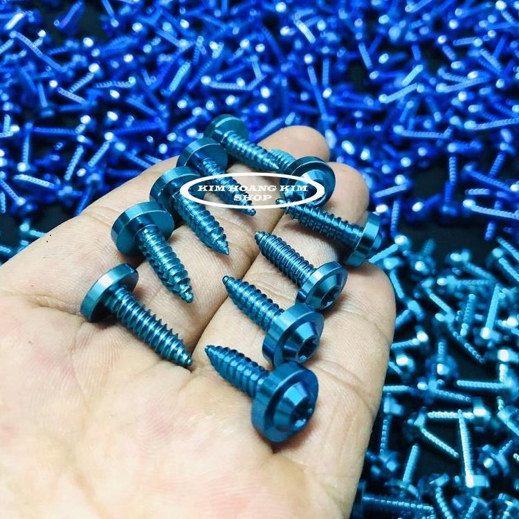 5 con Ốc Titan GR5 Xoắn 5li 18 Xanh Lục Bảo (Titan 100% )