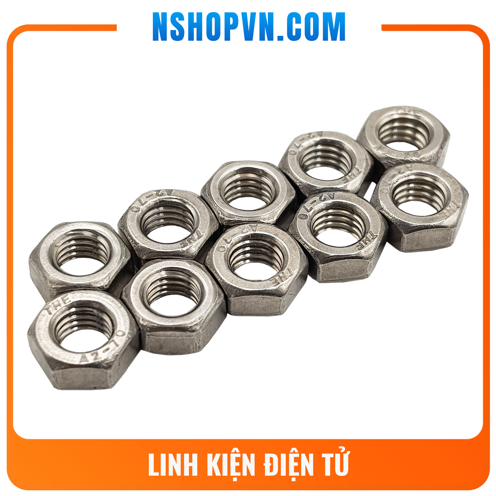 Đai ốc M2 | M3 | M4 | M5 inox 304 (10 con)