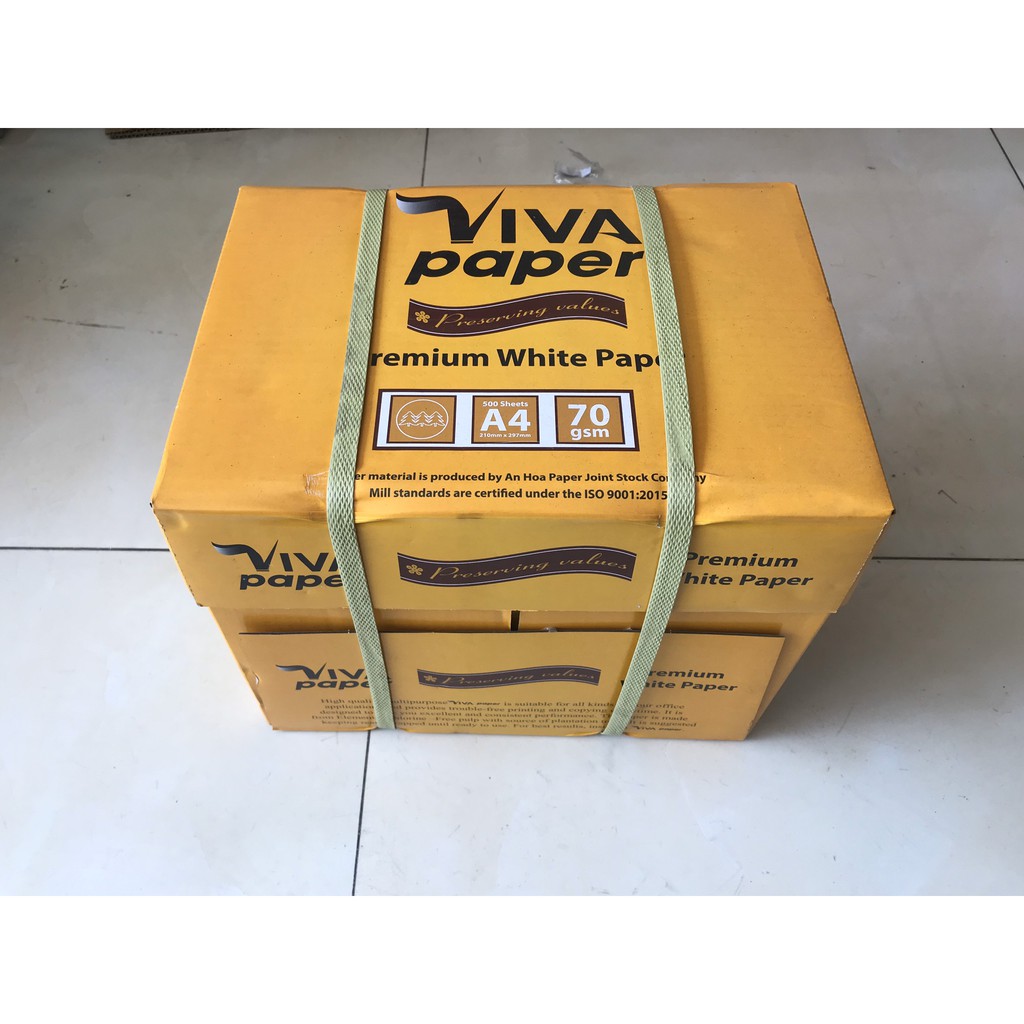 [HCM]Giấy A4 VIVA Paper định lượng 70gsmhàng nguyên thùng cực rẻ dày mịn đẹp.