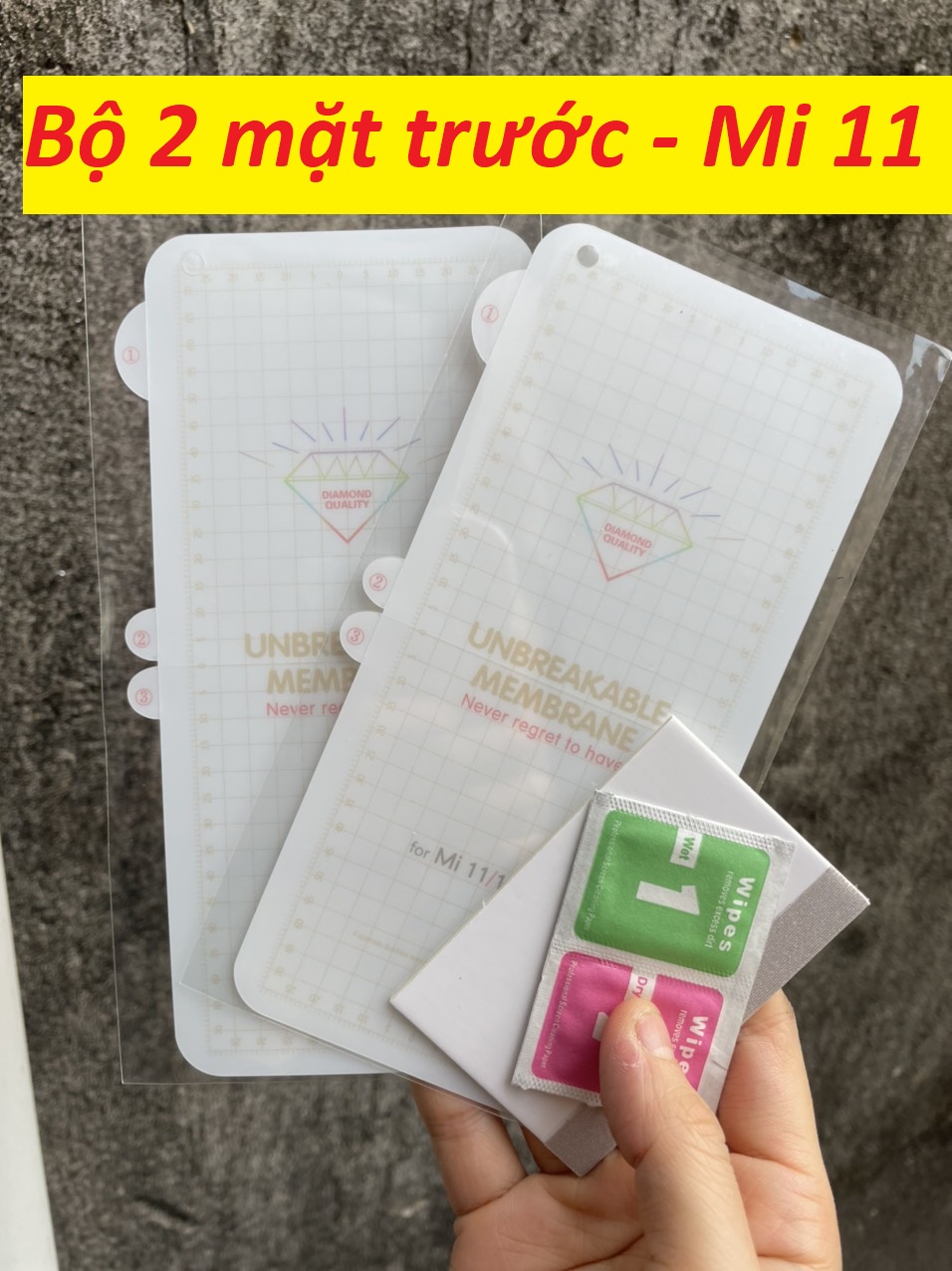 Bộ 2 miếng dán dẻo PPF mặt trước cho Xiaomi Mi 11 + tặng gạt dán
