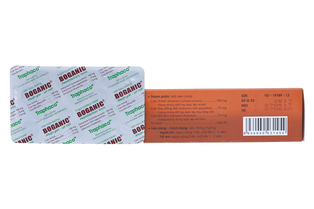 bổ gan BOGANIC của Traphaco (hộp 100 viên nén bao phim)
