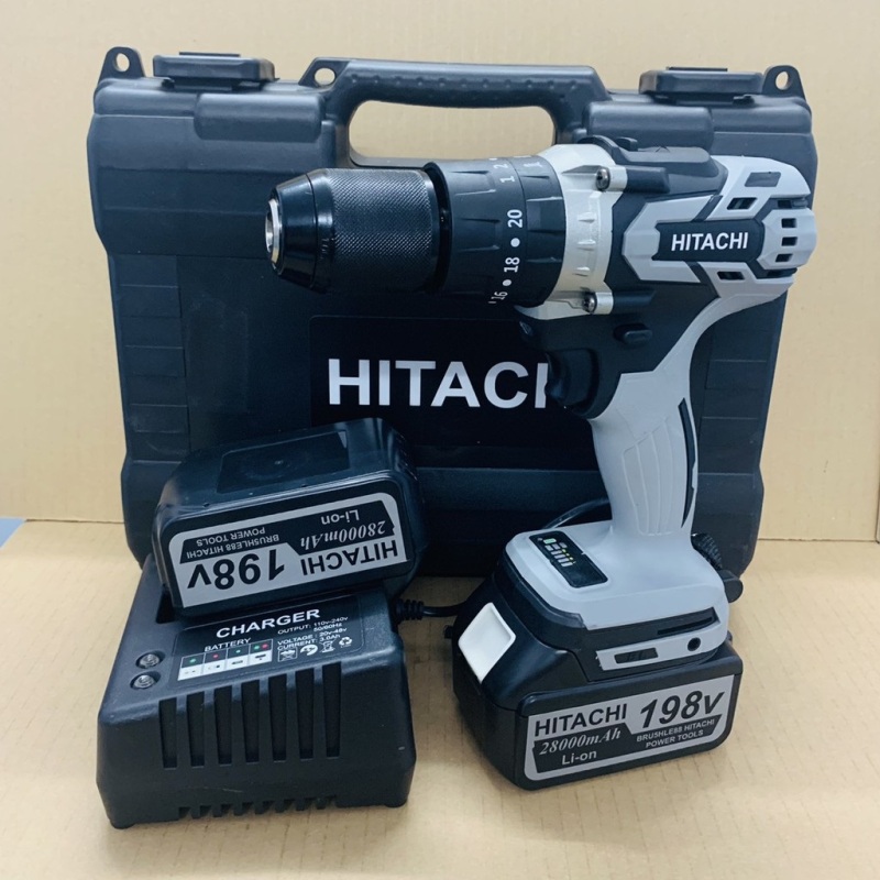 Máy Khoan Pin 198V Hitachi 3 chức năng 2 pin  Địa Chỉ cửa hàng Bảo Hành Uy Tín