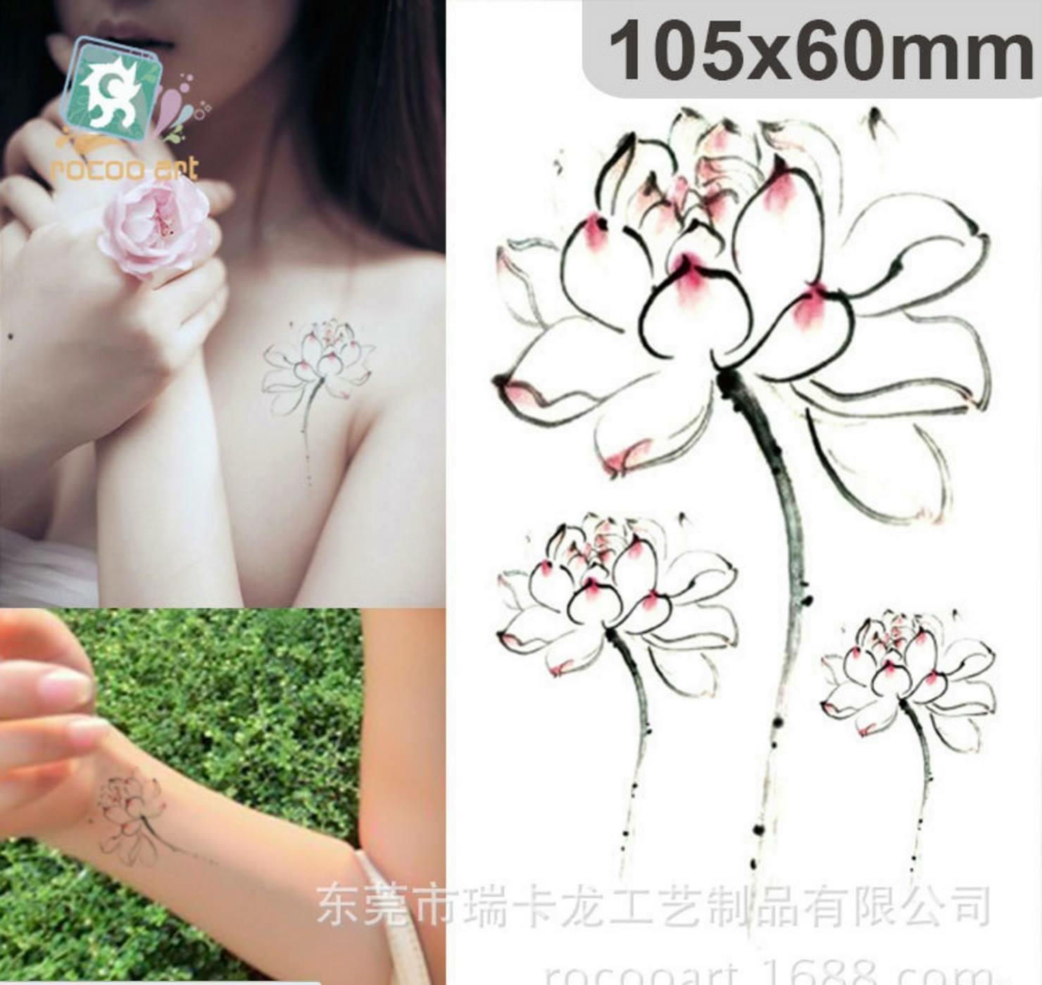 [HCM]h9ình xăm dán sen hoa văn size 10x6cm