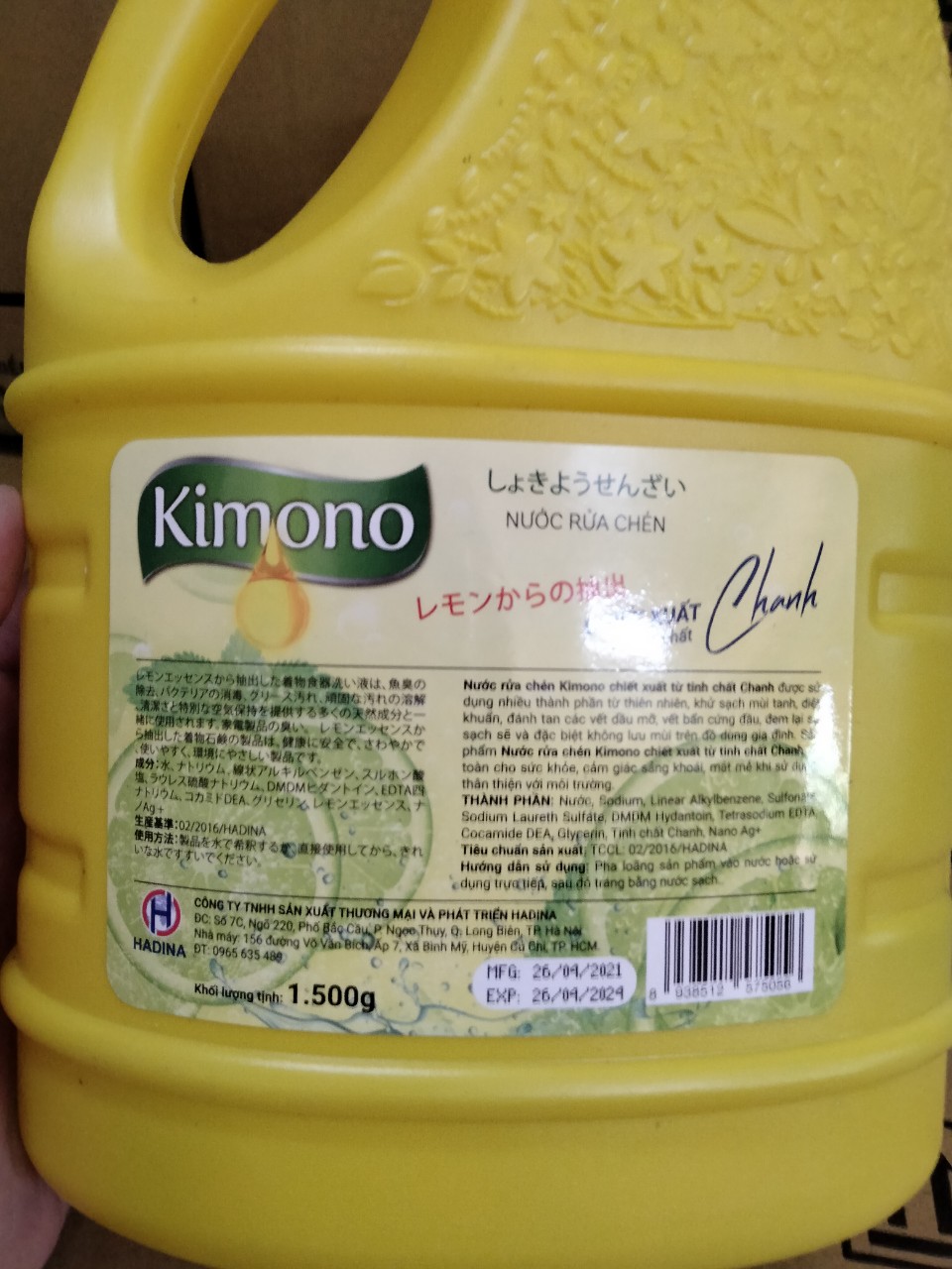 [HCM] Nước Rửa Chén Bát KIMONO Công Nghệ Nhật Bản 1500ml