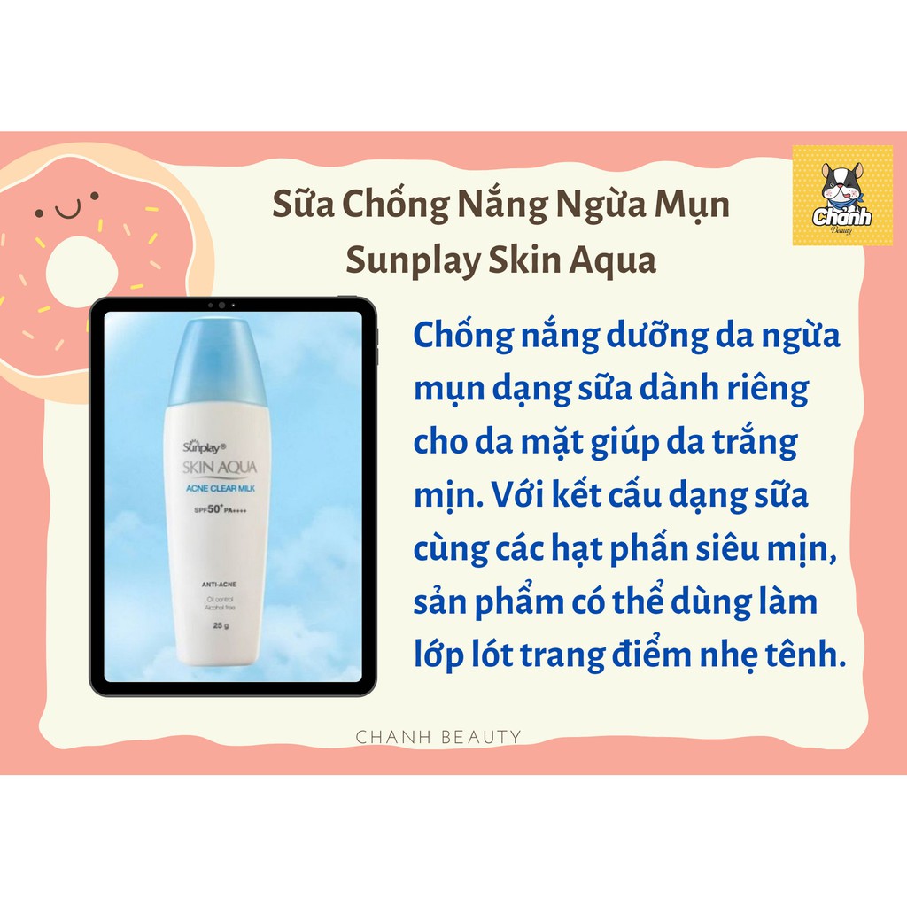 Sữa Chống Nắng Dưỡng Da Ngừa Mụn Sunplay Skin Aqua Acne Clear Milk SPF50 25g