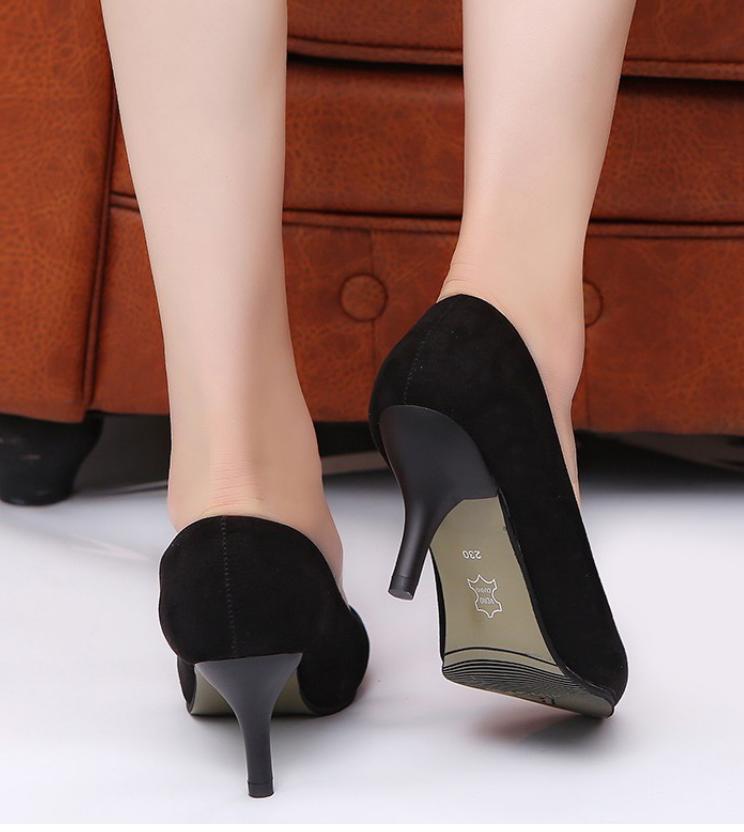Giày cao gót chất đẹp dành cho nữ màu đen 5cm