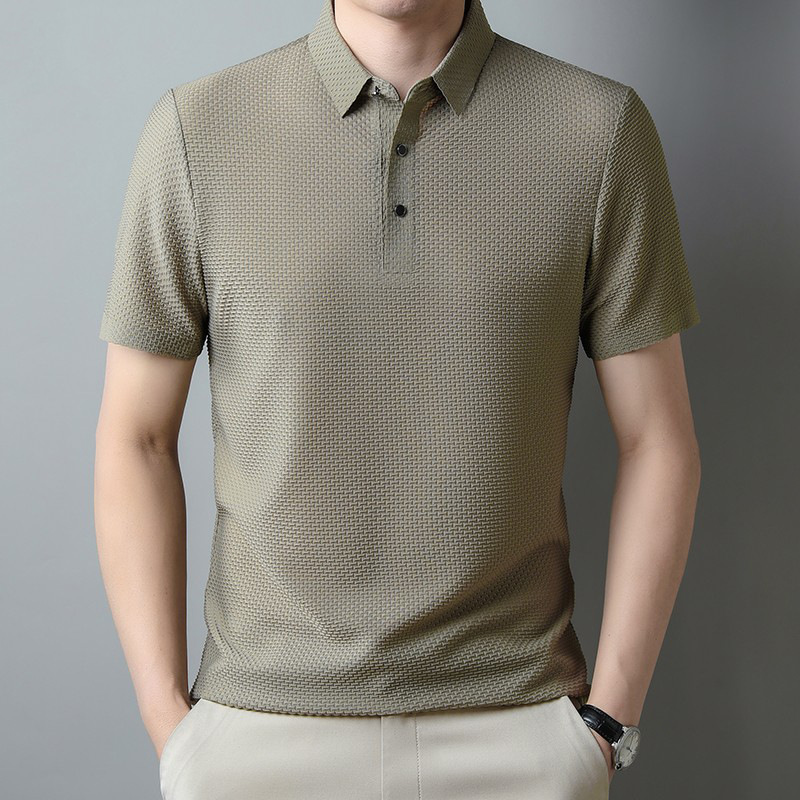 Polo shirt made of Ice silk fabric is soft - cool - youthful
