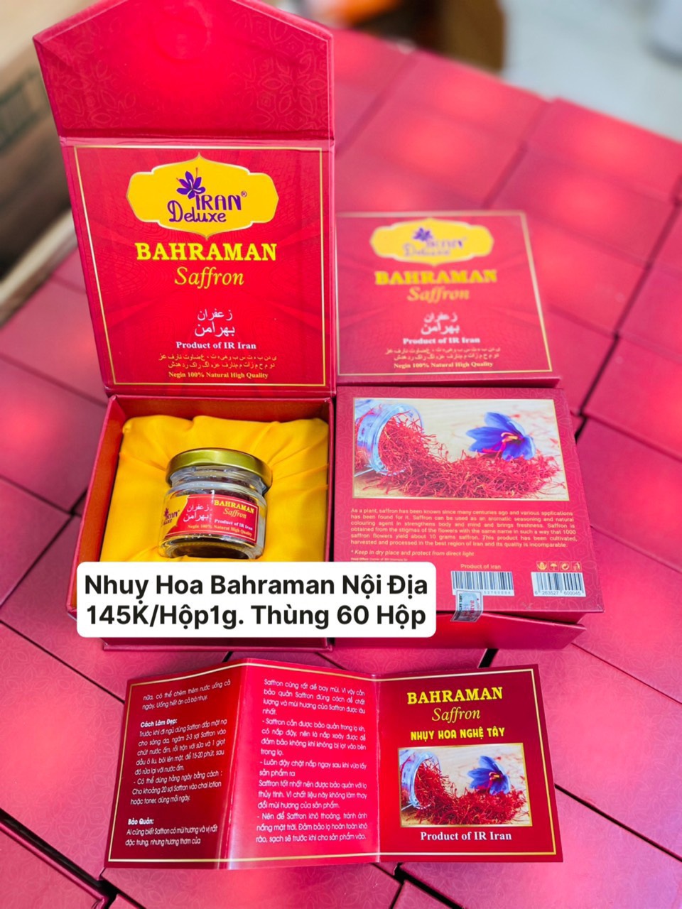 {HÀNG HOT} Nhụy Hoa Nghệ Tây Saffron Bahraman (Hộp 1g )