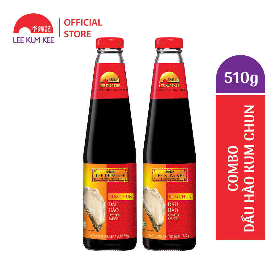 Dầu hào Lee Kum Kee Kum Chun Oyster Sauce 510g chai - Combo 2 chai