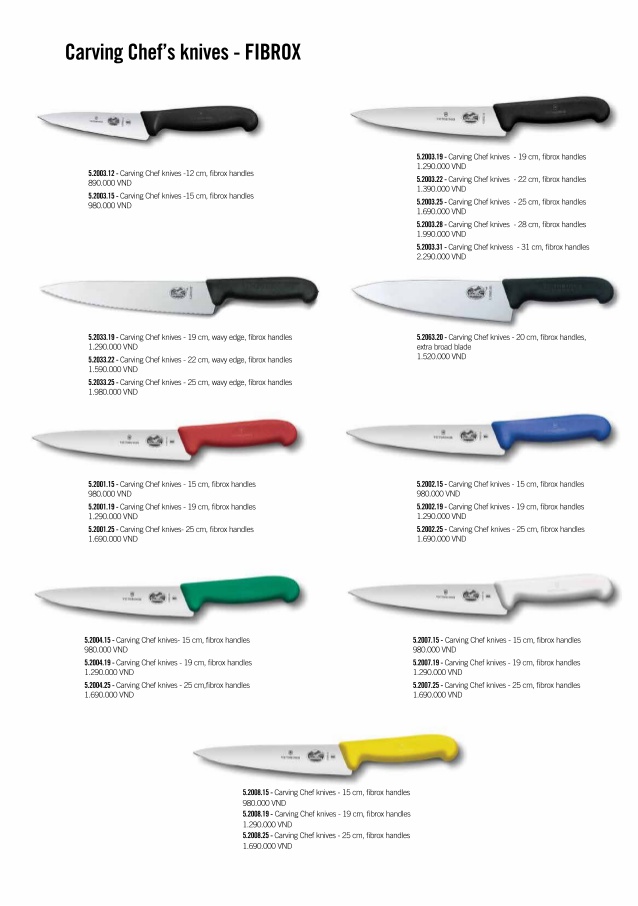 Dao bếp Victorinox Carving Knives (Professional Fibrox® Pro white safety handle)