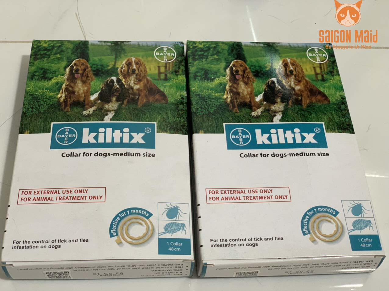 Vòng đeo cổ diệt ve rận cho chó Kiltix ( size medium)