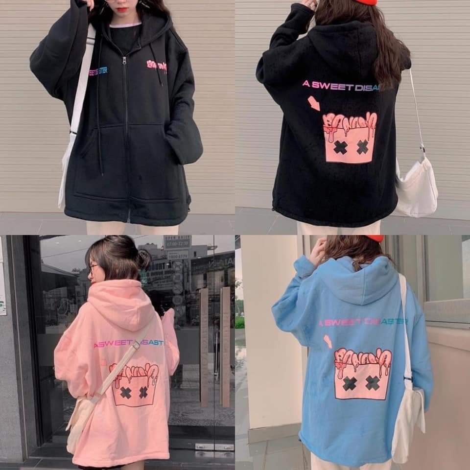 ÁO KHOÁC HOODIE CÁ TÍNH UNISEX  NỮ
