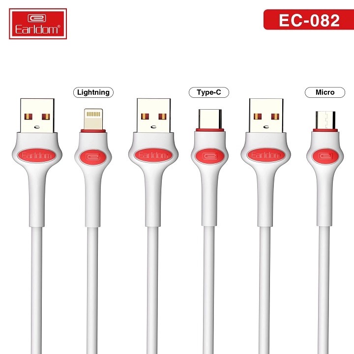 Cáp Sạc Lightning, Tyde-C, Micro Earldom 1M EC-082 Bọc TPE Cao Cấp